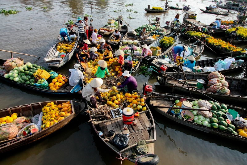 SIC Cai Be floating market – Tan Phong Island Full Day tour from Saigon